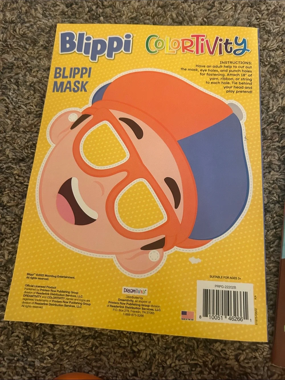Blippi coloring books and pop it’s
